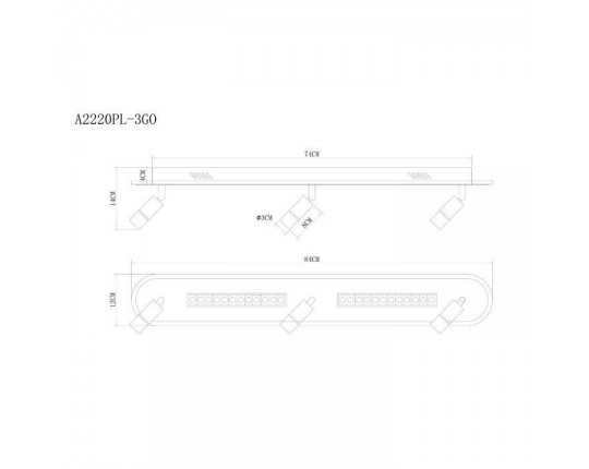Светодиодный спот Arte Lamp Pisces A2220PL-3GO