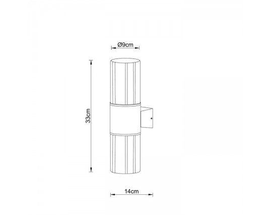 Уличный настенный светильник Arte Lamp Seginus A6515AL-2BK