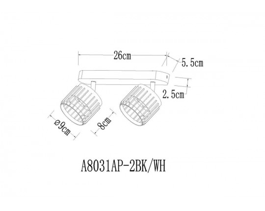 Спот Arte Lamp Atria A8031PL-2BK
