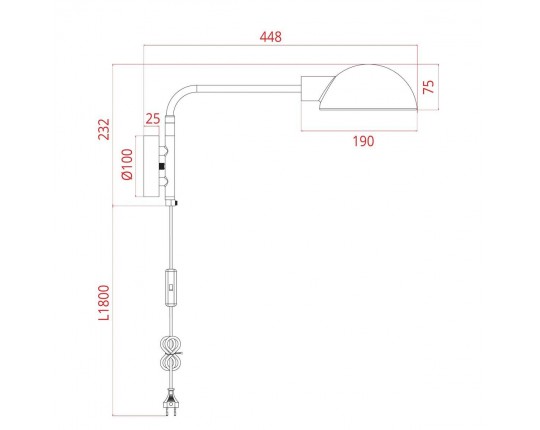 Бра Arte Lamp Zetta A7055AP-1BK Бра Arte Lamp Zetta A7055AP-1BK