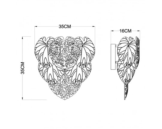 Настенный светильник Arte Lamp Kapri A4078AP-2GO