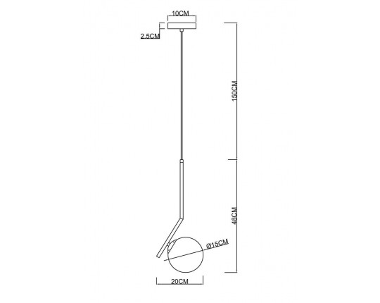 Подвесной светильник Arte Lamp Bolla-Unica A1924SP-1BK