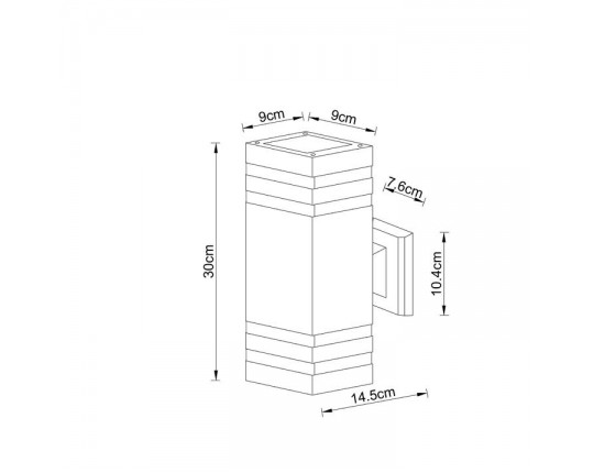 Уличный настенный светильник Arte Lamp Heather A4413AL-2BK