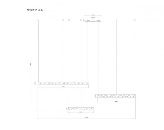 Подвесной светодиодный светильник Arte Lamp Shine A2222SP-3BK