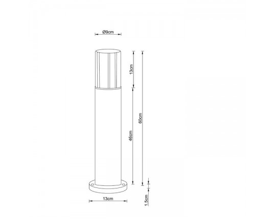 Уличный светильник Arte Lamp Seginus A6515PA-1BK
