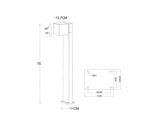 Уличный светодиодный светильник Arte Lamp Belgrade A5193PA-1BK