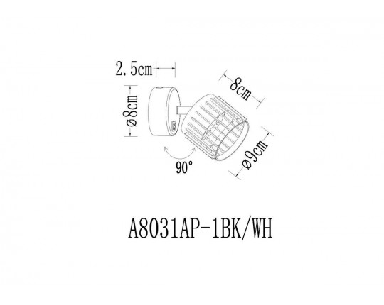 Спот Arte Lamp Atria A8031AP-1WH