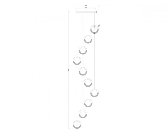 Подвесная светодиодная люстра Arte Lamp Montana A7777SP-10GO