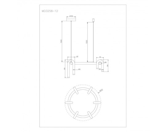 Подвесная светодиодная люстра Arte Lamp Warhol A3258LM-30BK