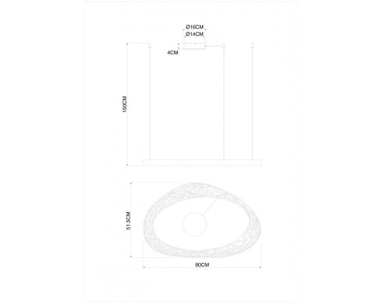 Подвесной светодиодный светильник Arte Lamp Cinta A1847SP-46BK
