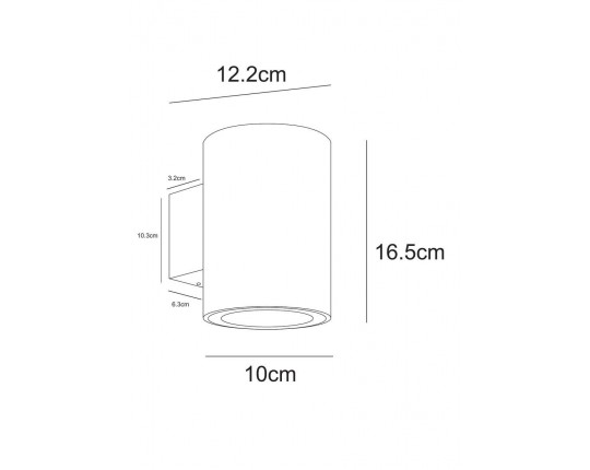 Уличный настенный светодиодный светильник Arte Lamp Torcular A1813AL-2BK