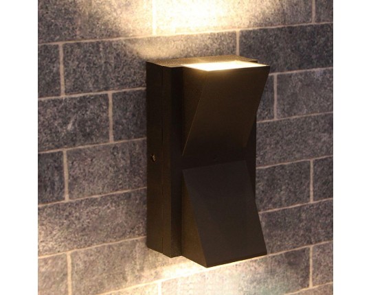 Уличный настенный светодиодный светильник Arte Lamp Gunter A6306AL-2BK