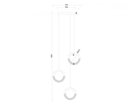 Подвесная светодиодная люстра Arte Lamp Montana A7777SP-3GO