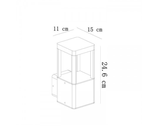 Уличный настенный светодиодный светильник Arte Lamp Pherkad A2726AL-1BK