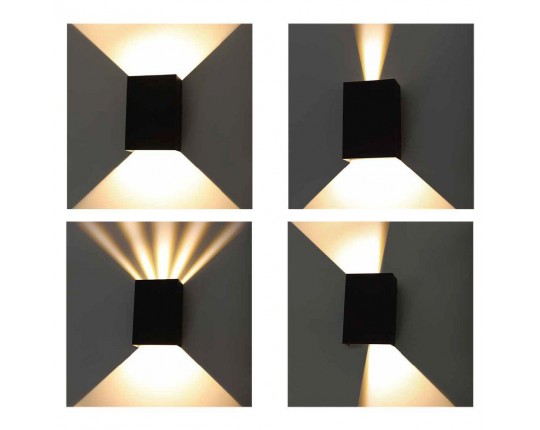 Уличный настенный светодиодный светильник Arte Lamp Algol A5640AL-2BK