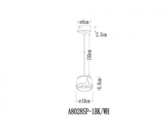 Подвесной светильник Arte Lamp Amaks A8028SP-1WH
