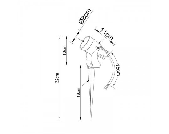 Ландшафтный светодиодный светильник Arte Lamp Elsie A4715IN-1BK