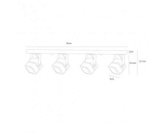 Потолочный светильник Arte Lamp A1315PL-4BK