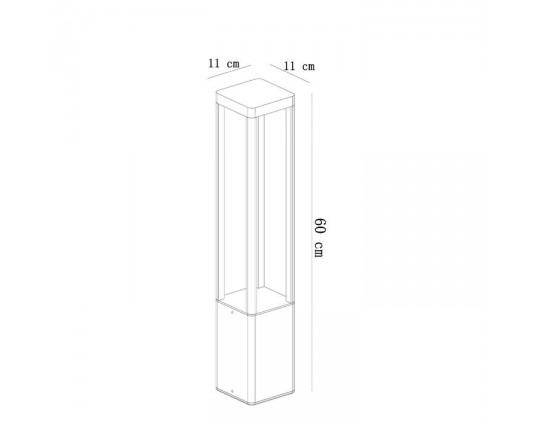 Уличный светодиодный светильник Arte Lamp Pherkad A2726PA-1BK