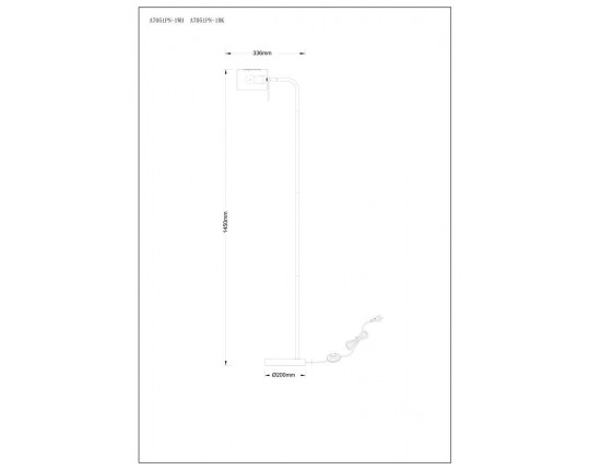 Торшер Arte Lamp SebastianA7051PN-1WH