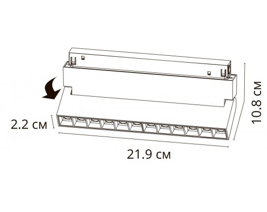 Трековый светодиодный светильник Arte Lamp Linea A4696PL-1WH