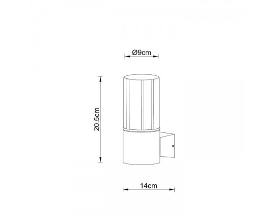 Уличный настенный светильник Arte Lamp Seginus A6515AL-1BK