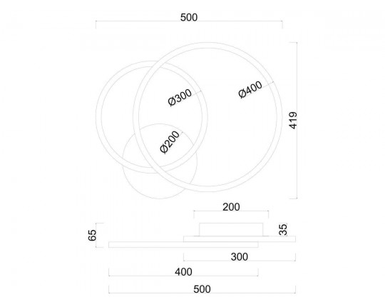 Потолочная светодиодная люстра Arte Lamp Sierra A2211PL-2BK