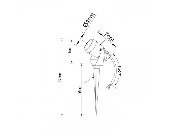 Ландшафтный светодиодный светильник Arte Lamp Elsie A4705IN-1BK