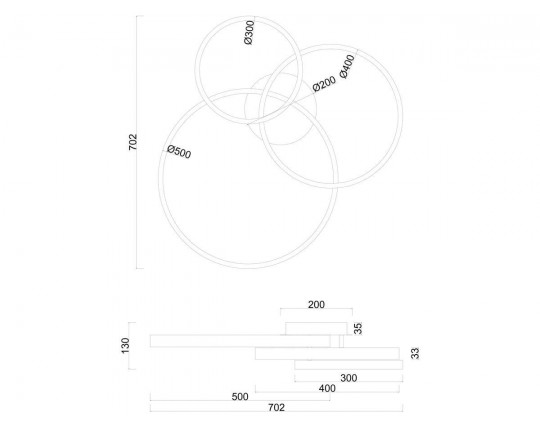 Потолочная светодиодная люстра Arte Lamp Sierra A2426PL-3BK