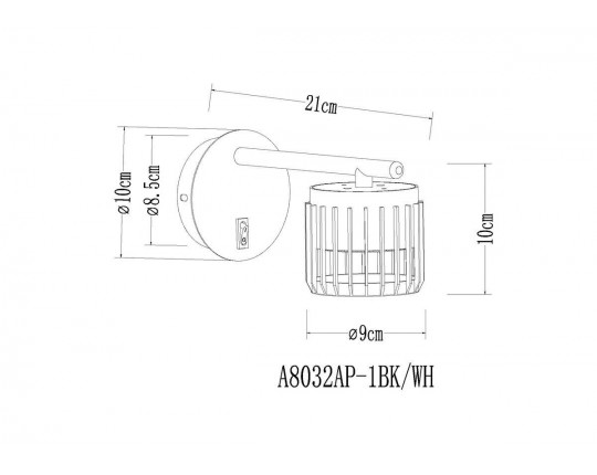 Бра Arte Lamp Atria A8032AP-1WH
