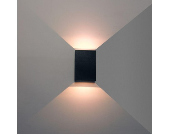 Уличный настенный светодиодный светильник Arte Lamp Algol A2750AL-2BK