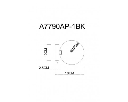 Бра Arte Lamp Vincent A7790AP-1BK