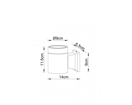Уличный настенный светильник Arte Lamp Piautos A1926AL-1BK