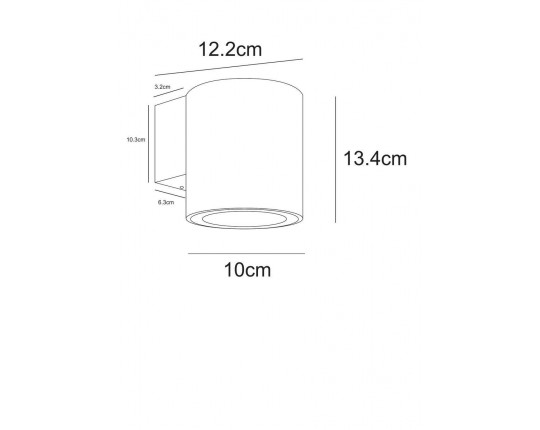 Уличный настенный светодиодный светильник Arte Lamp Torcular A1813AL-1BK