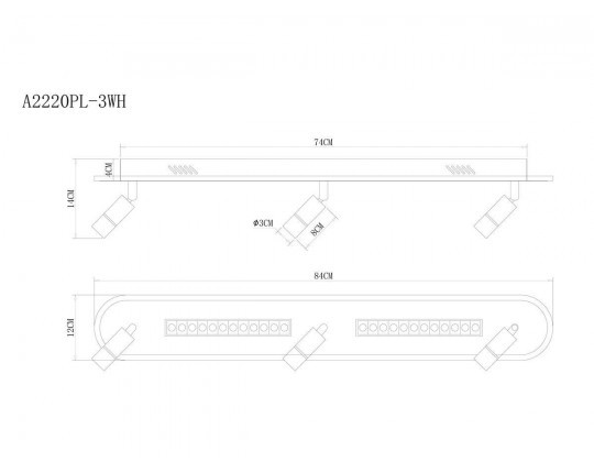 Светодиодный спот Arte Lamp Pisces A2220PL-3WH