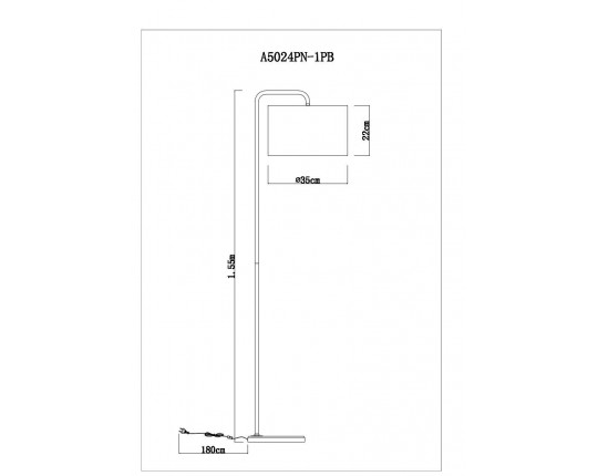 Торшер Arte Lamp Rupert A5024PN-1PB