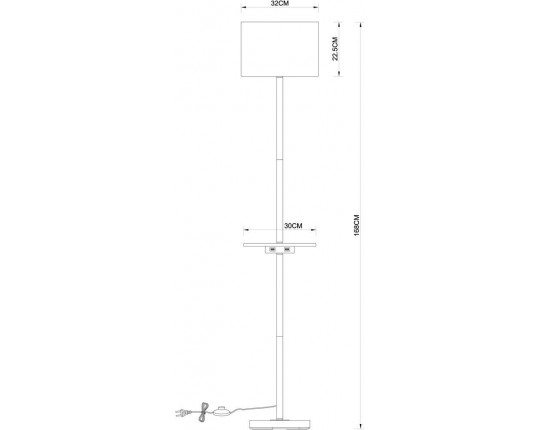 Торшер Arte Lamp Combo A4056PN-1WH