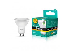 Лампа светодиодная Camelion GU10 5W 3000K LED5-GU10/830/GU10 10956