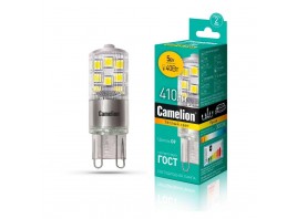 Лампа светодиодная Camelion G9 5W 3000K LED5-G9-NF/830/G9 13704