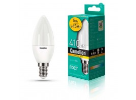 Лампа светодиодная Camelion E14 5W 3000K LED5-C35/830/E14 12031