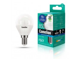 Лампа светодиодная Camelion E14 10W 6500K LED10-G45/865/E14 13569
