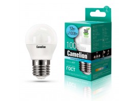 Лампа светодиодная Camelion E27 12W 4500K LED12-G45/845/E27 13696