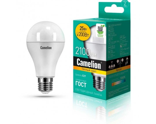 Лампа светодиодная Camelion E27 25W 4500K LED25-A65/845/E27 13572