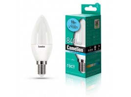 Лампа светодиодная Camelion E14 10W 4500K LED10-C35/845/E14 13561