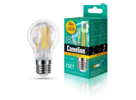 Лампа светодиодная Camelion E27 20W 3000K LED20-A60-FL/830/E27 13718