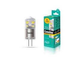 Лампа светодиодная Camelion G4 3W 3000K LED3-G4-JD-NF/830/G4 13862