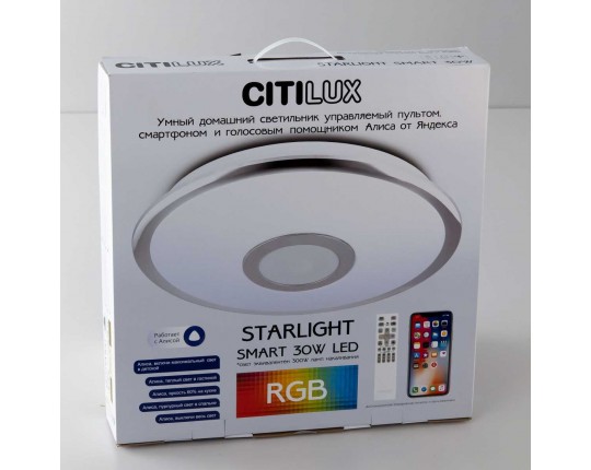 Потолочный светодиодный светильник Citilux Старлайт Смарт CL703A30G