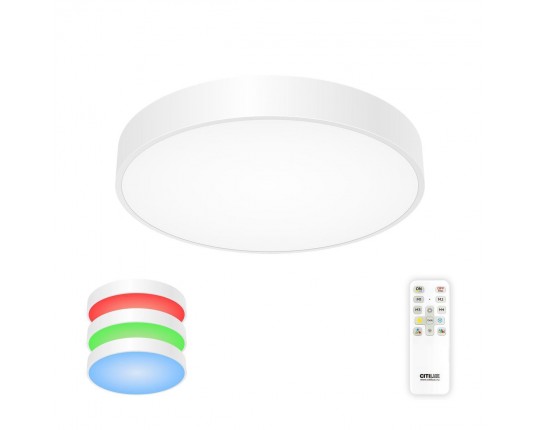Потолочный светодиодный светильник с пультом ДУ Citilux Купер RGB Белый CL72470G0
