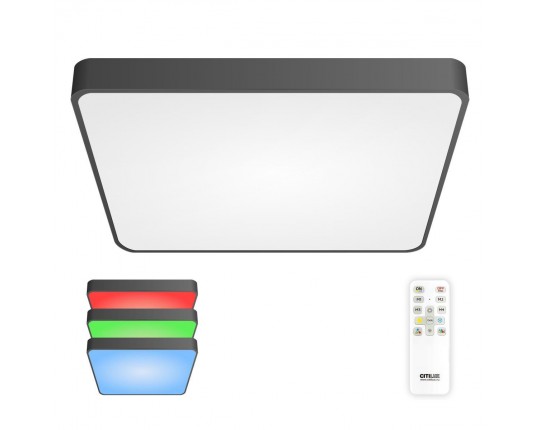 Потолочный светодиодный светильник с пультом ДУ Citilux Купер RGB Черный CL724K105G1