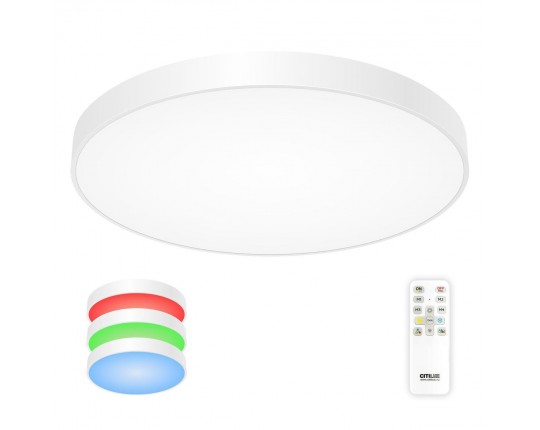 Потолочный светодиодный светильник с пультом ДУ Citilux Купер RGB Белый CL724105G0
